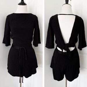 Bec & Bridge Black Open Back Romper